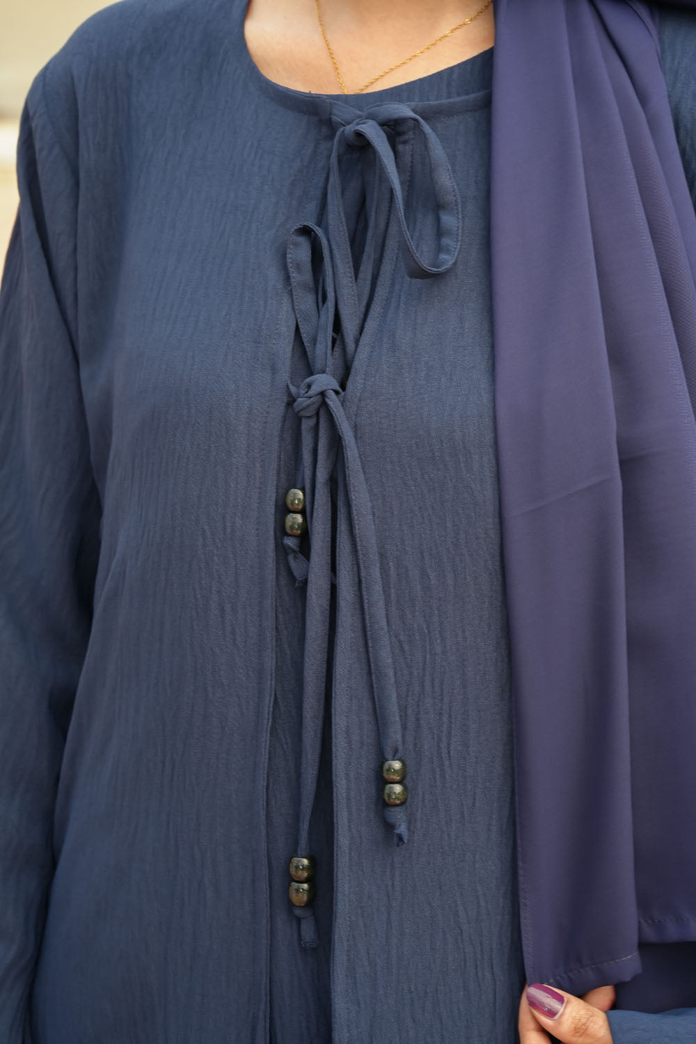 Navy Blue 2PC Abaya
