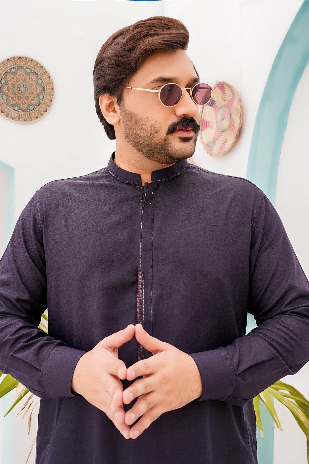 Purple Self Kurta Shalwar | ADKS-078 - Al-Deebaj