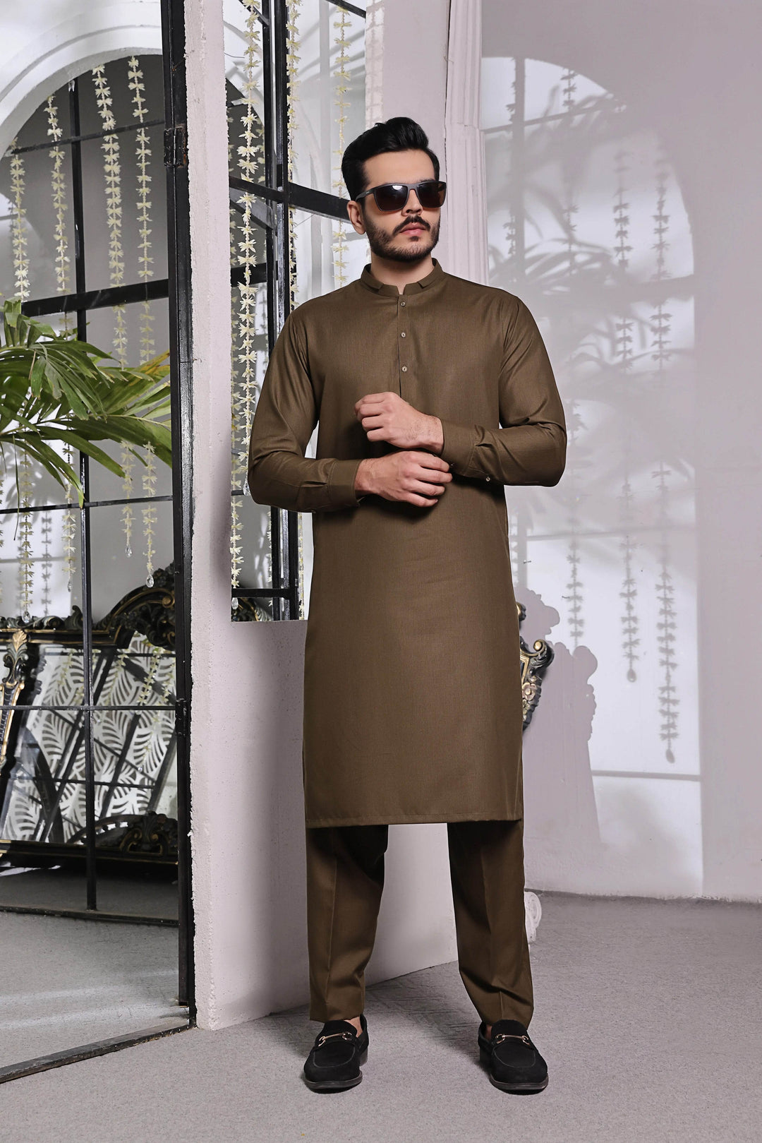 Golden Brown Kurta Pajama | ADKP-023 - Al-Deebaj