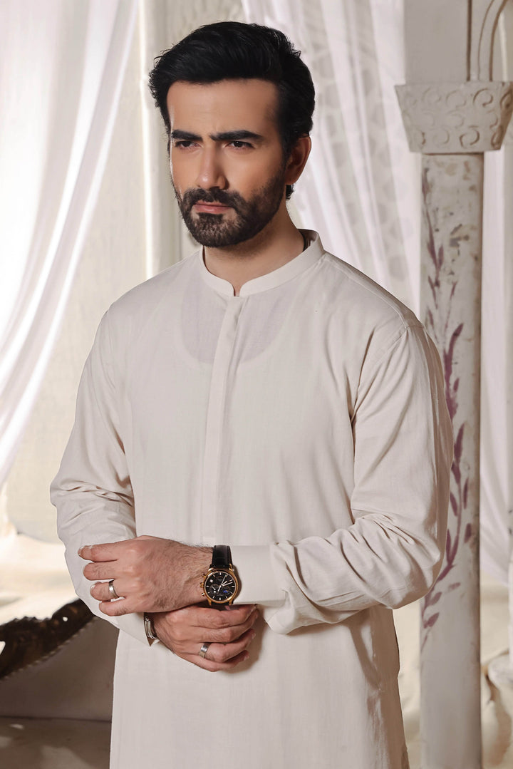 Cream Kurta Pajama | AD-KP-11 - Al-Deebaj