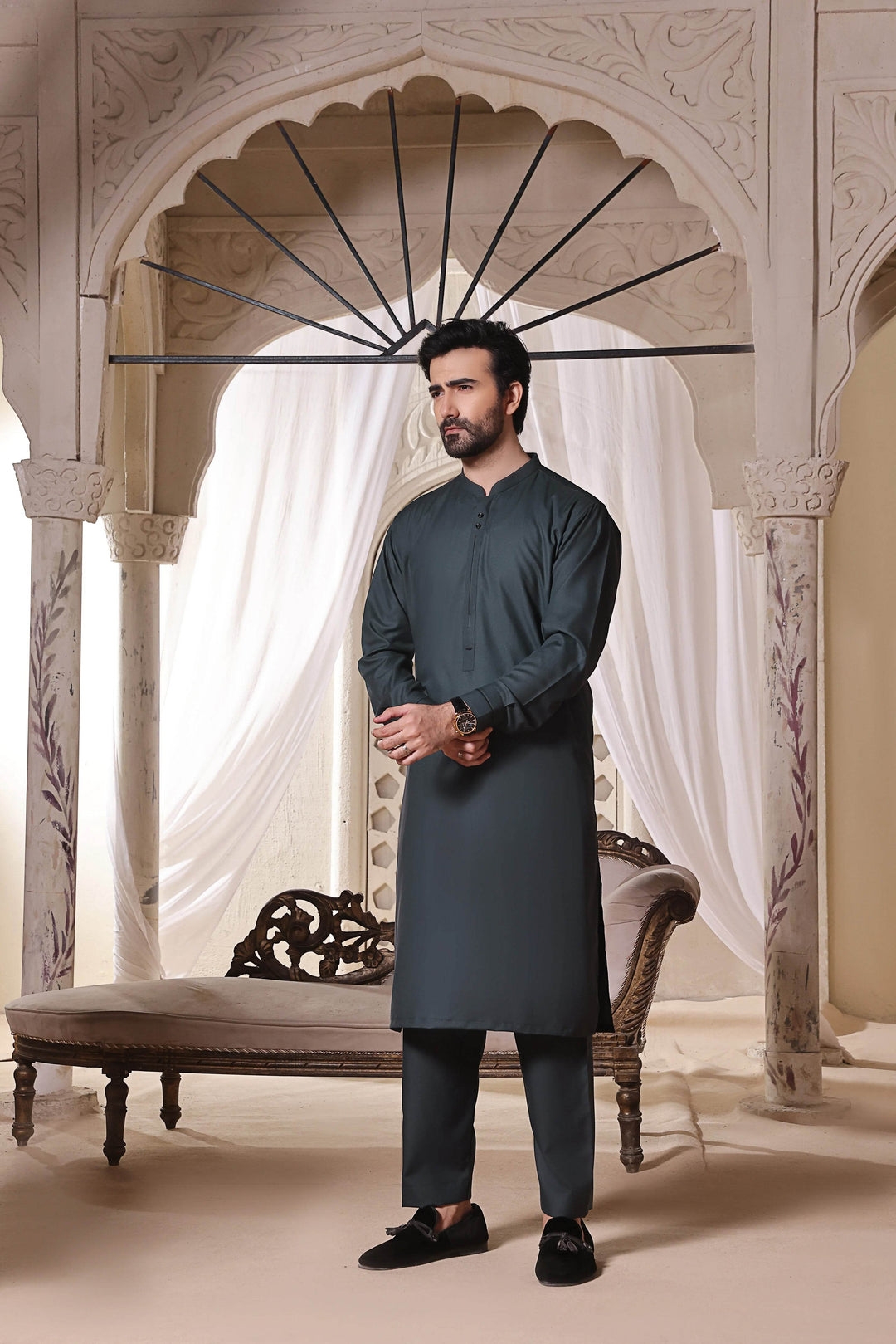 Steel Grey Kurta Pajama | ADKP-021 - Al-Deebaj