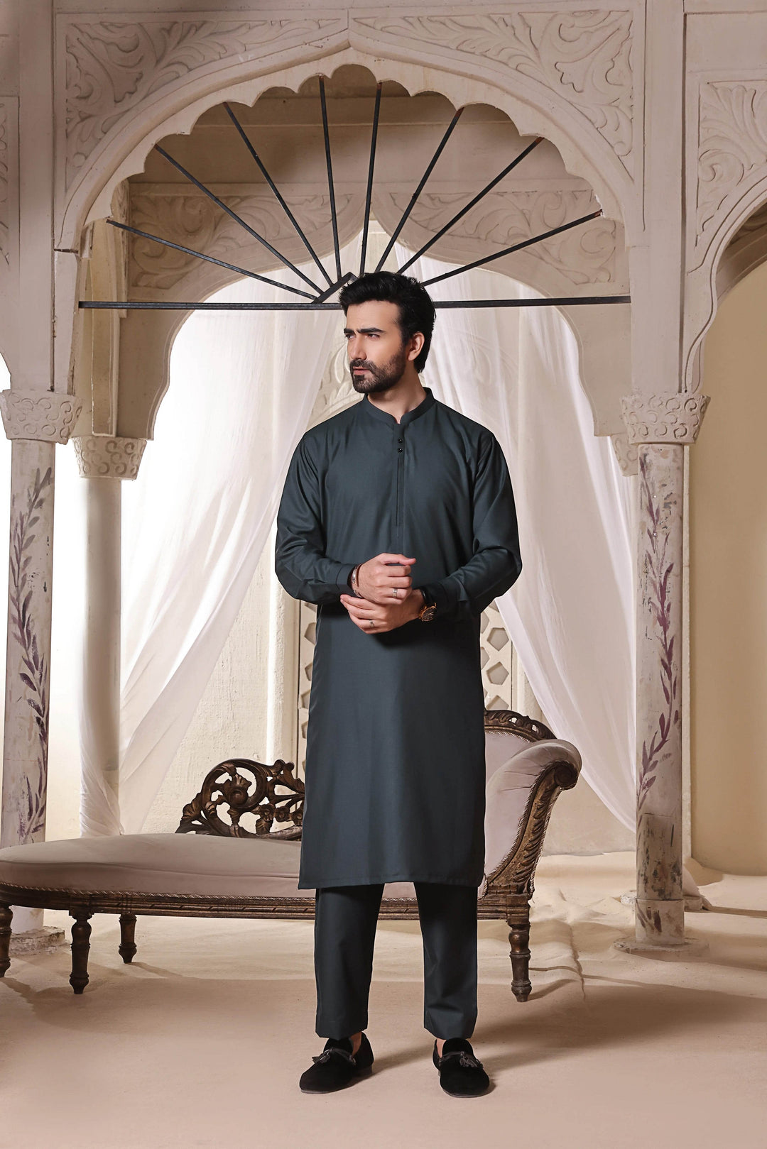 Steel Grey Kurta Pajama | ADKP-021 - Al-Deebaj