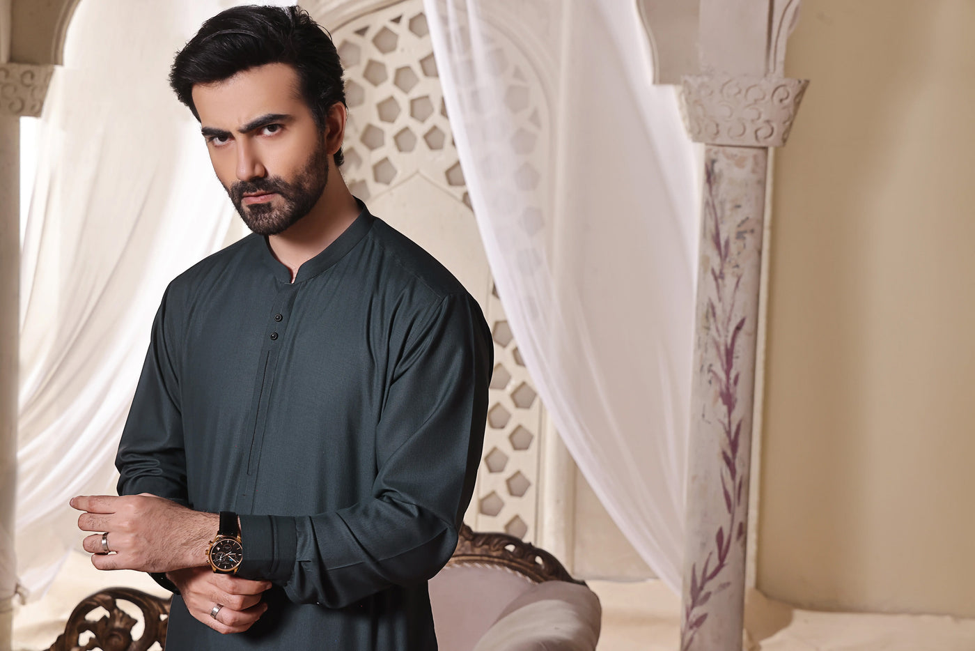 Steel Grey Nafees KURTA PAJAMA | AD-KP-07 - Al-Deebaj