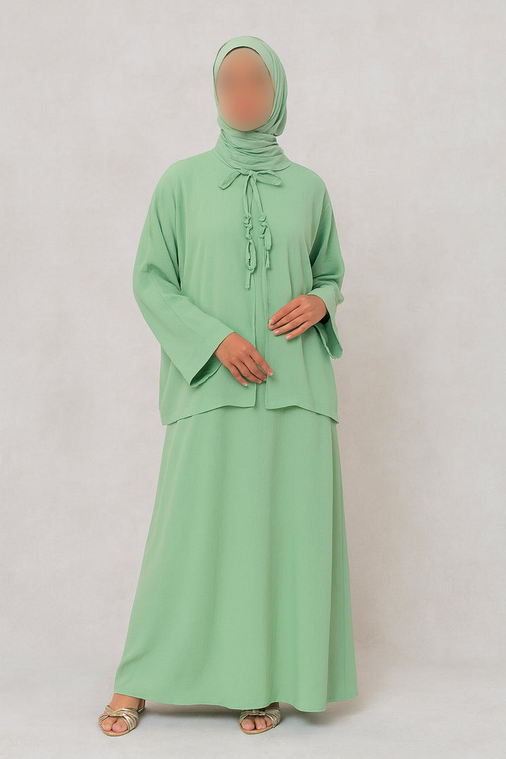 Light Green 2PC Abaya