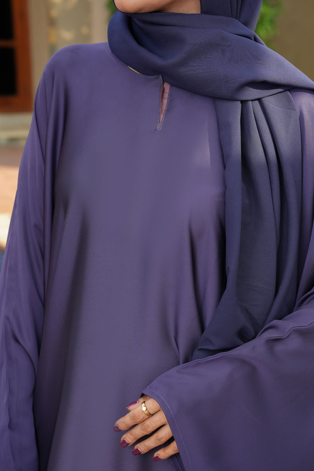 Navy | Brown 2 Tone Abaya