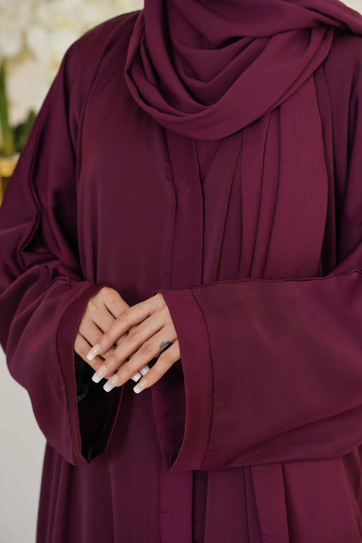 Maroon Basic Abaya