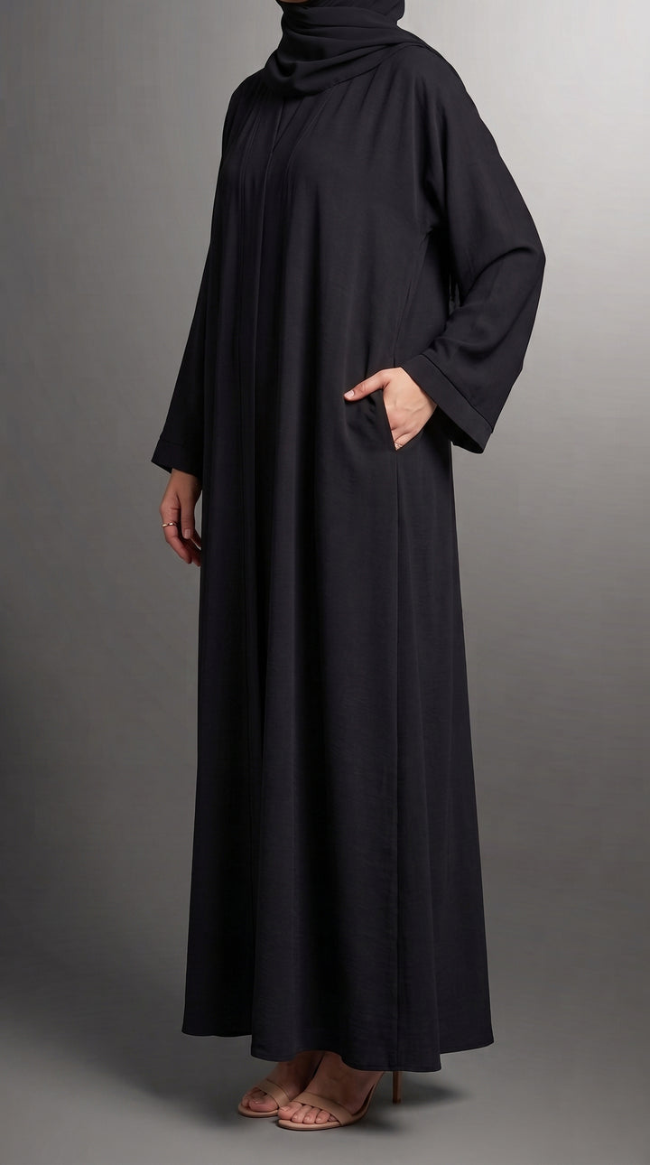 Black Plain Abaya | ABY-294