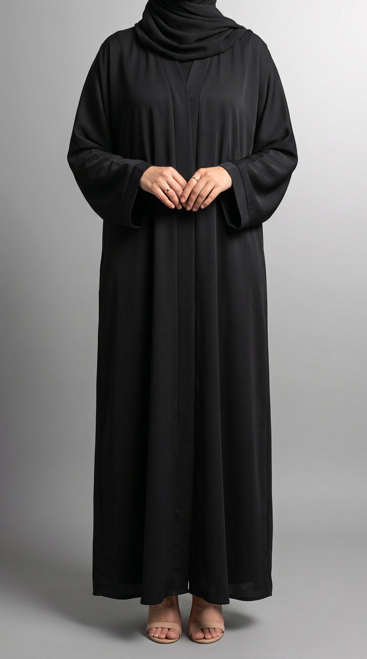 Black Plain Abaya | ABY-294