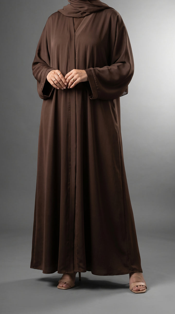 Brown Plain Abaya | ABY-294