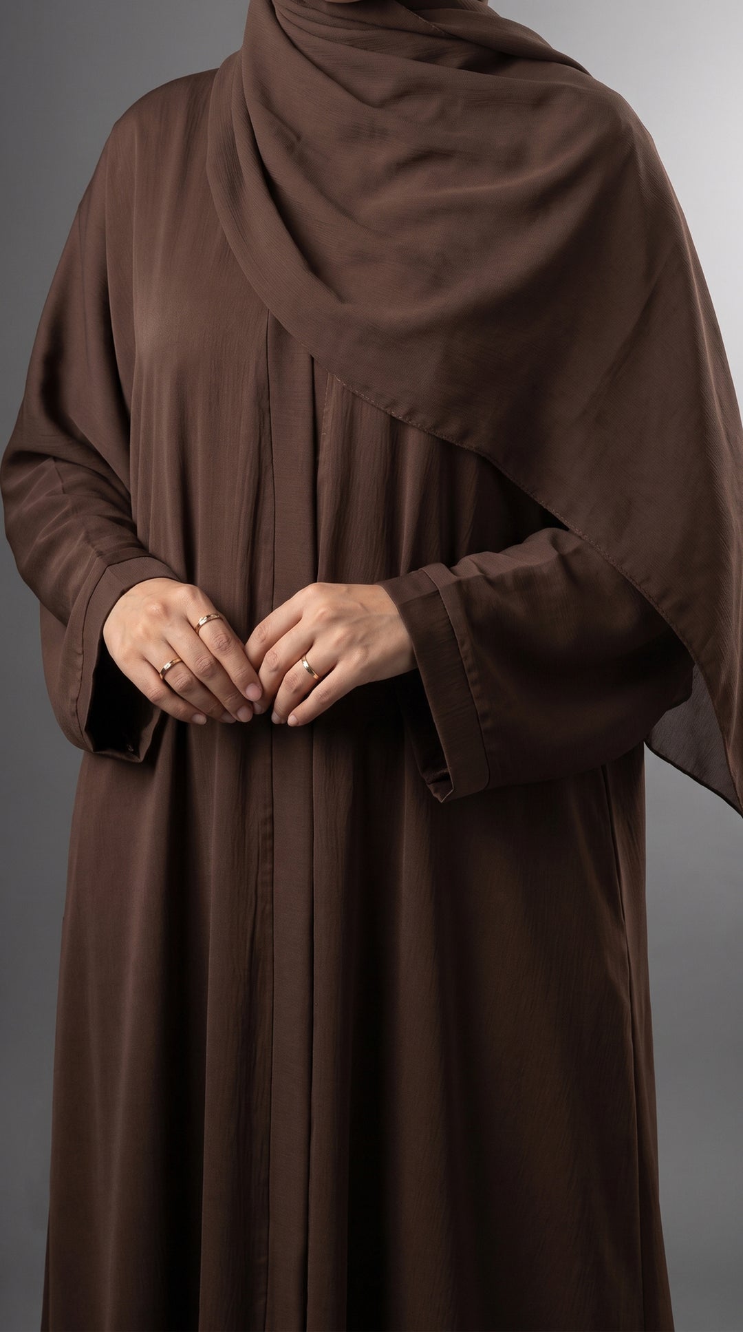 Brown Plain Abaya | ABY-294