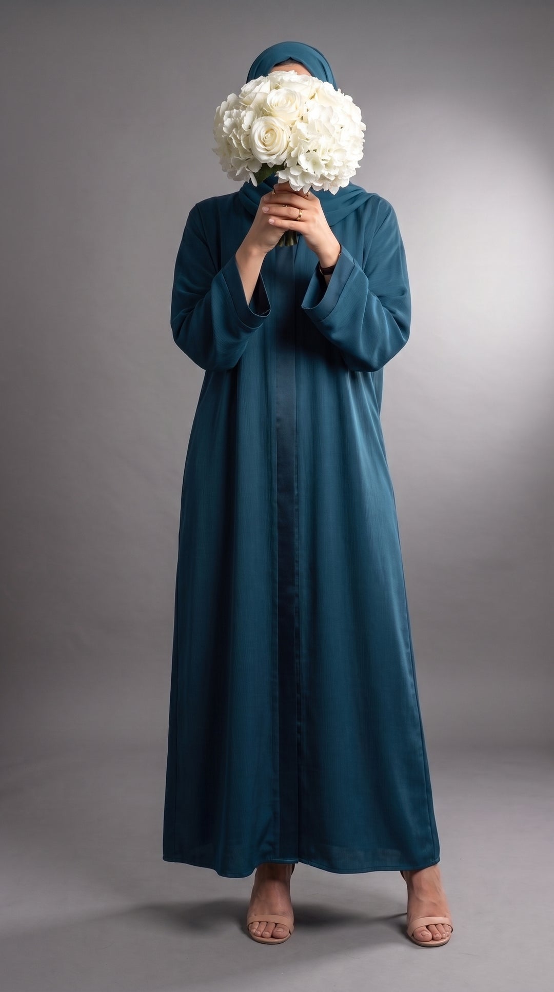 Teal Plain Abaya | ABY-294