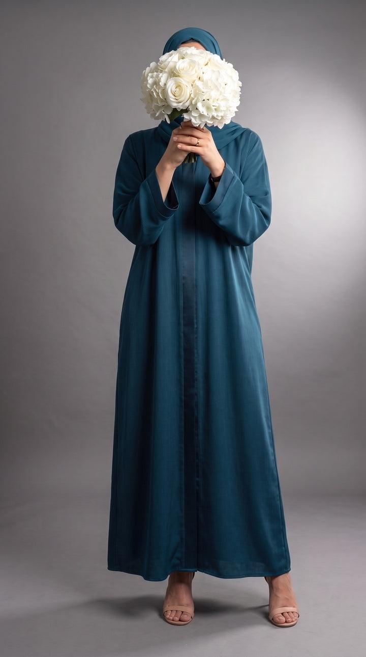Teal Plain Abaya | ABY-294