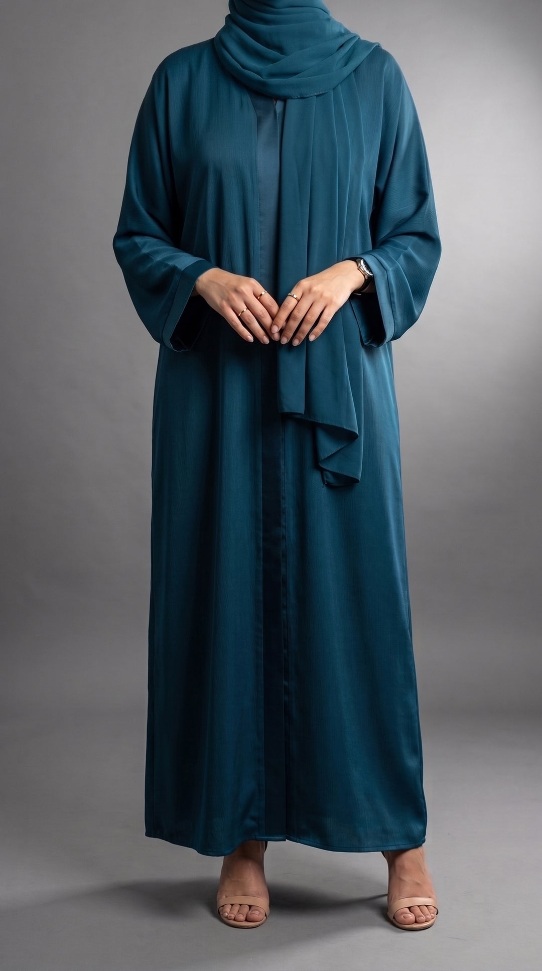 Teal Plain Abaya | ABY-294