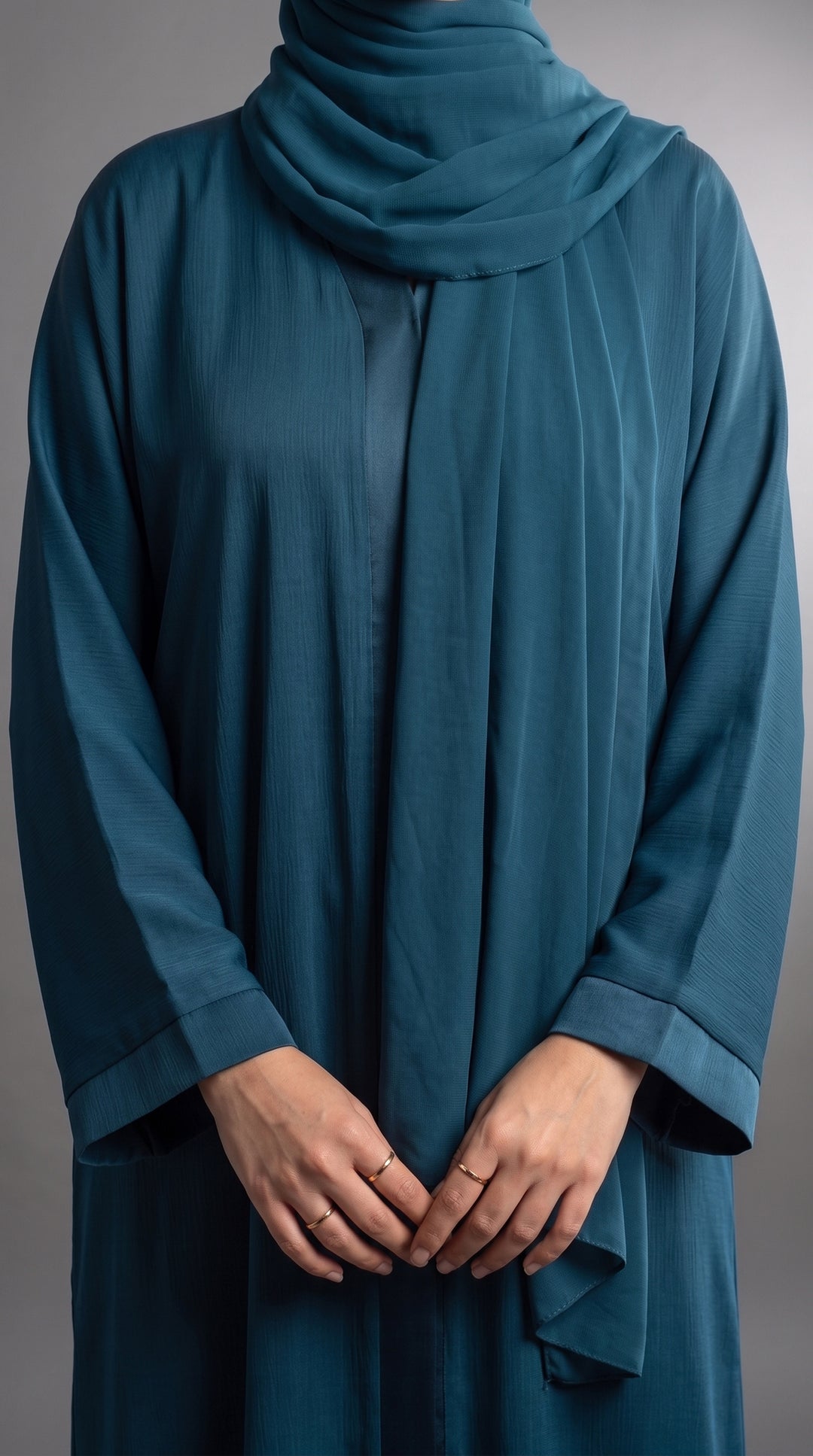 Teal Plain Abaya | ABY-294