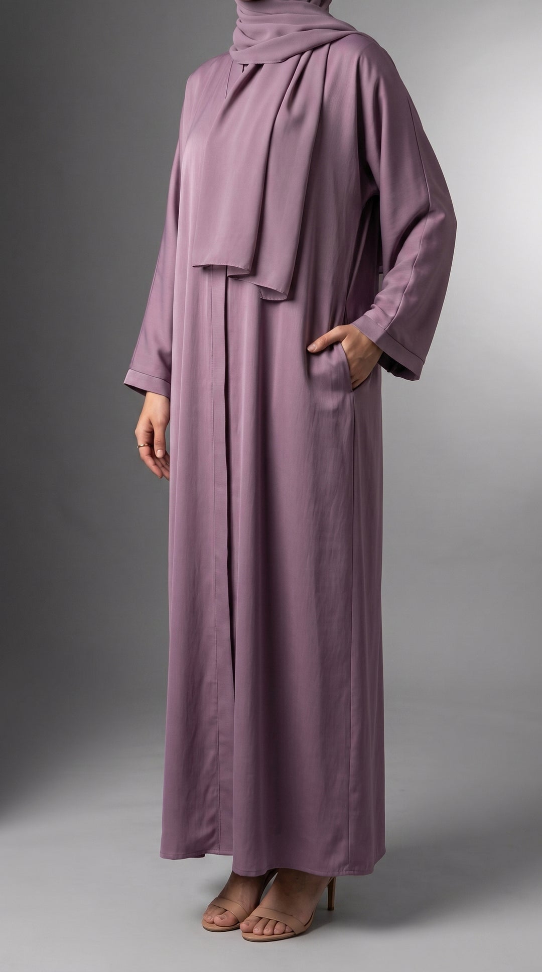 Lilac Plain Abaya | ABY-294