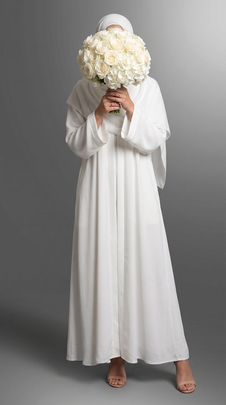 White Plain Abaya | ABY- 294