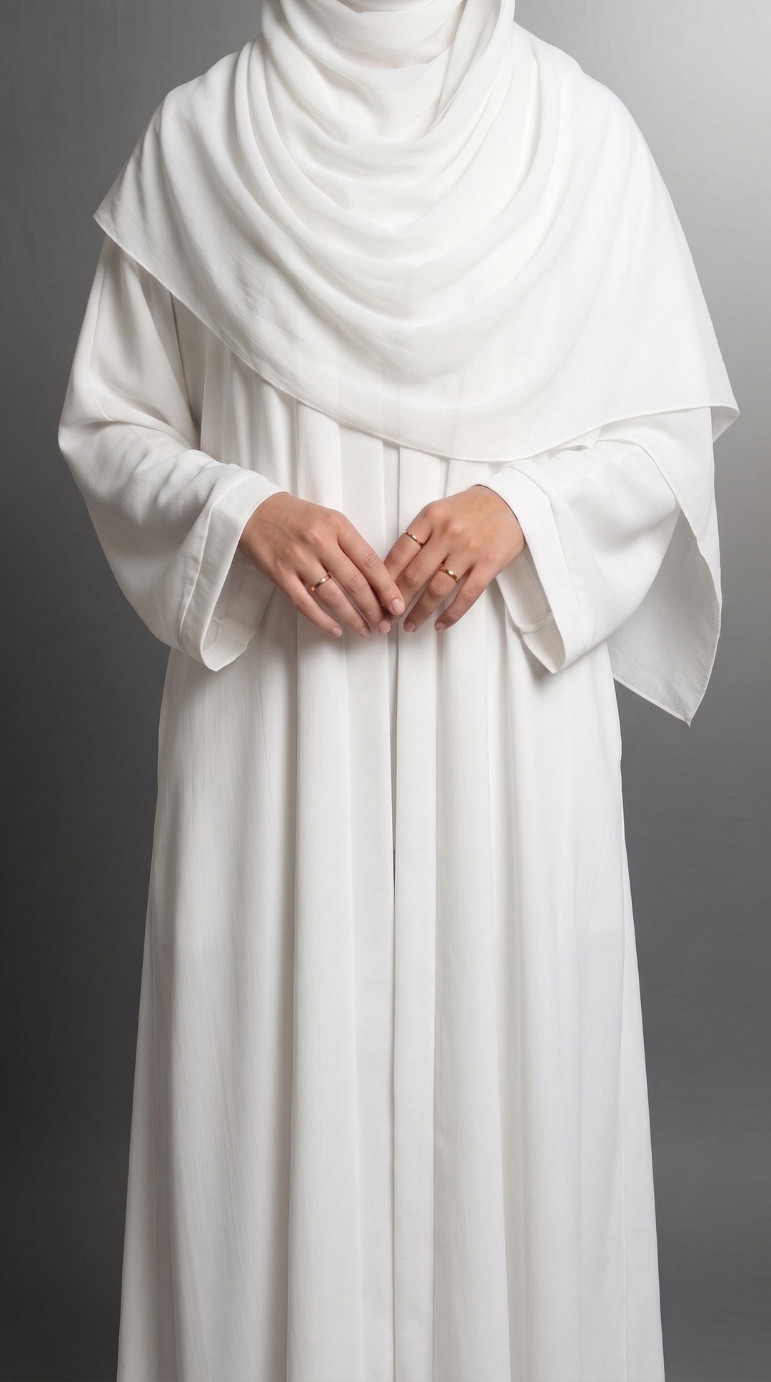 White Plain Abaya | ABY- 294