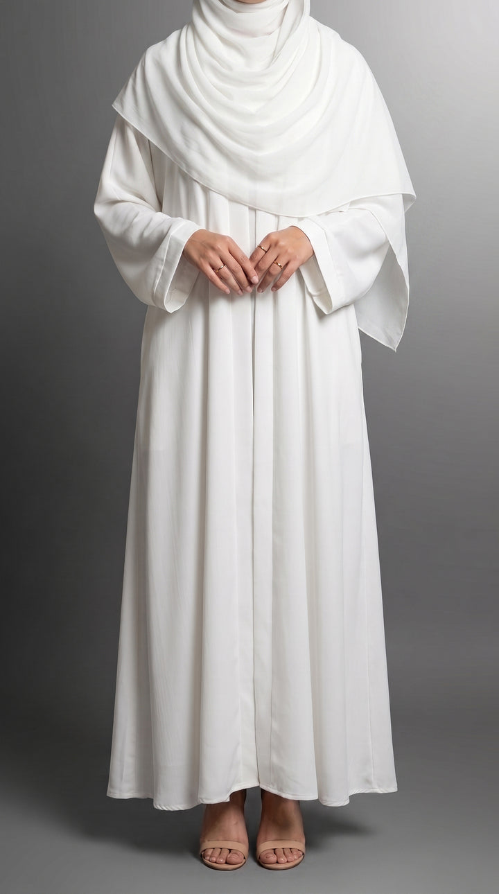 White Plain Abaya | ABY- 294