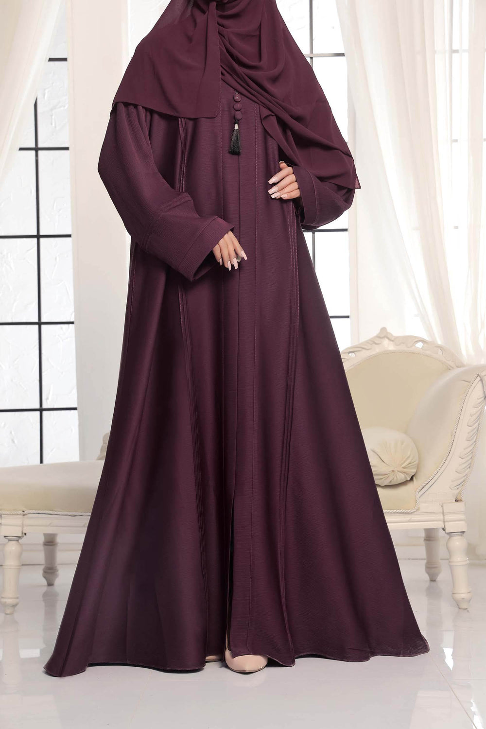 Noor e Jahan | Maroon - Al-Deebaj