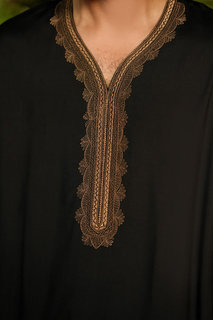 Moroccan Black Jubbah | J033