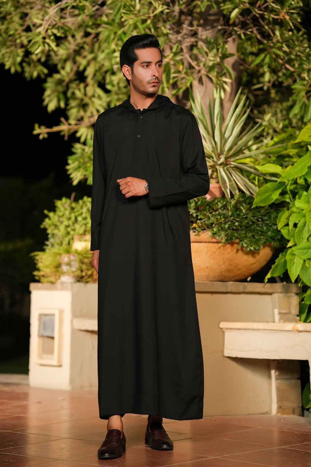 Black Hoodie Jubbah | J023