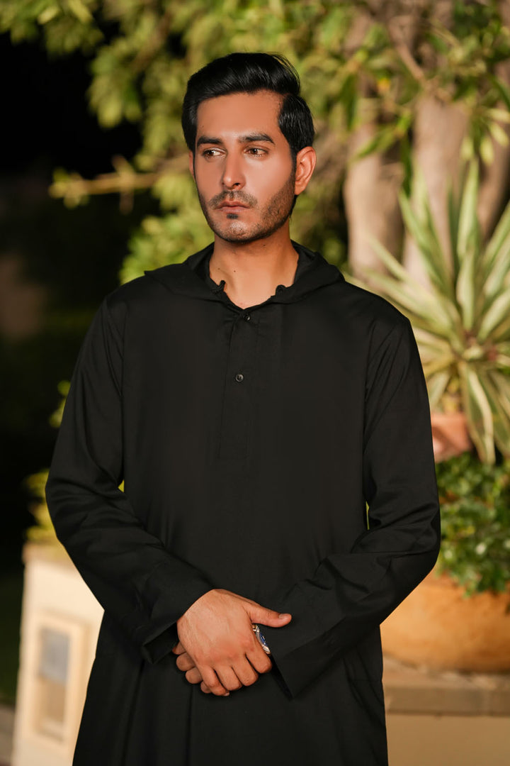 Black Hoodie Jubbah | J023