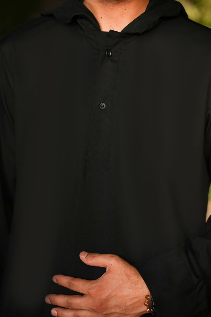 Black Hoodie Jubbah | J023