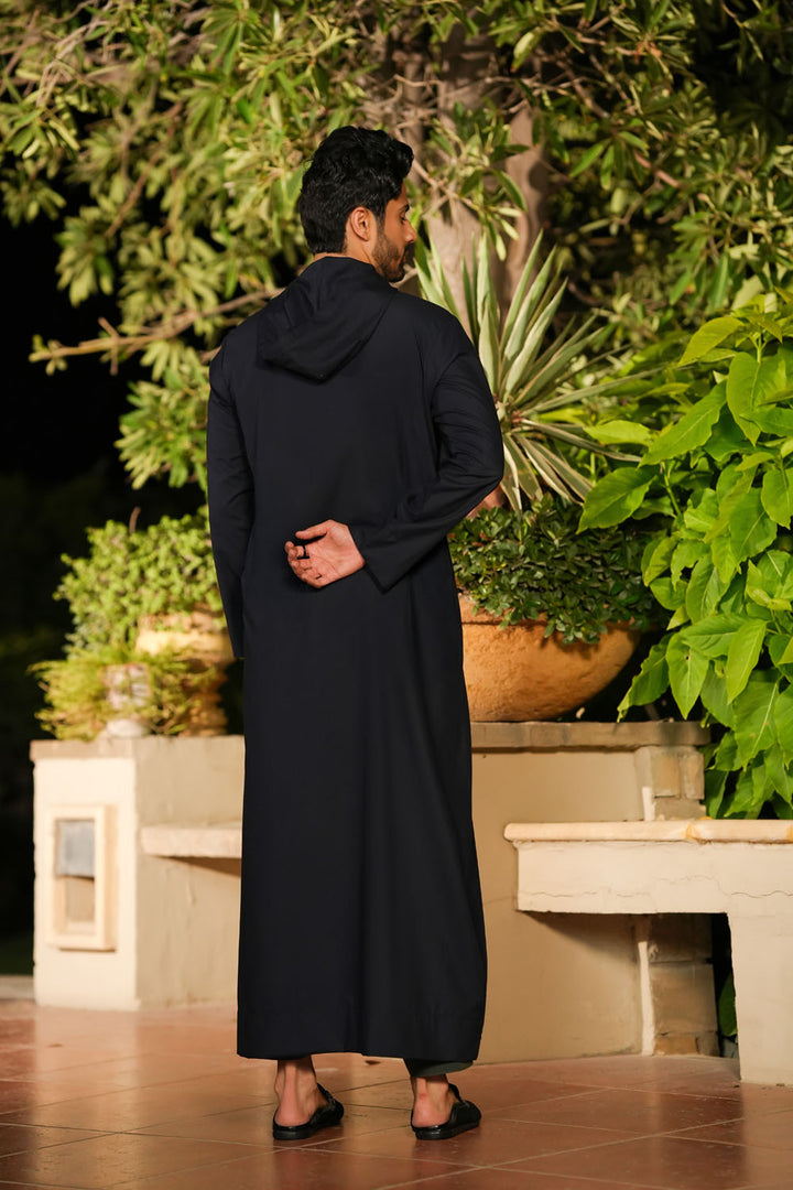 Navy Hoodie Jubbah | J022