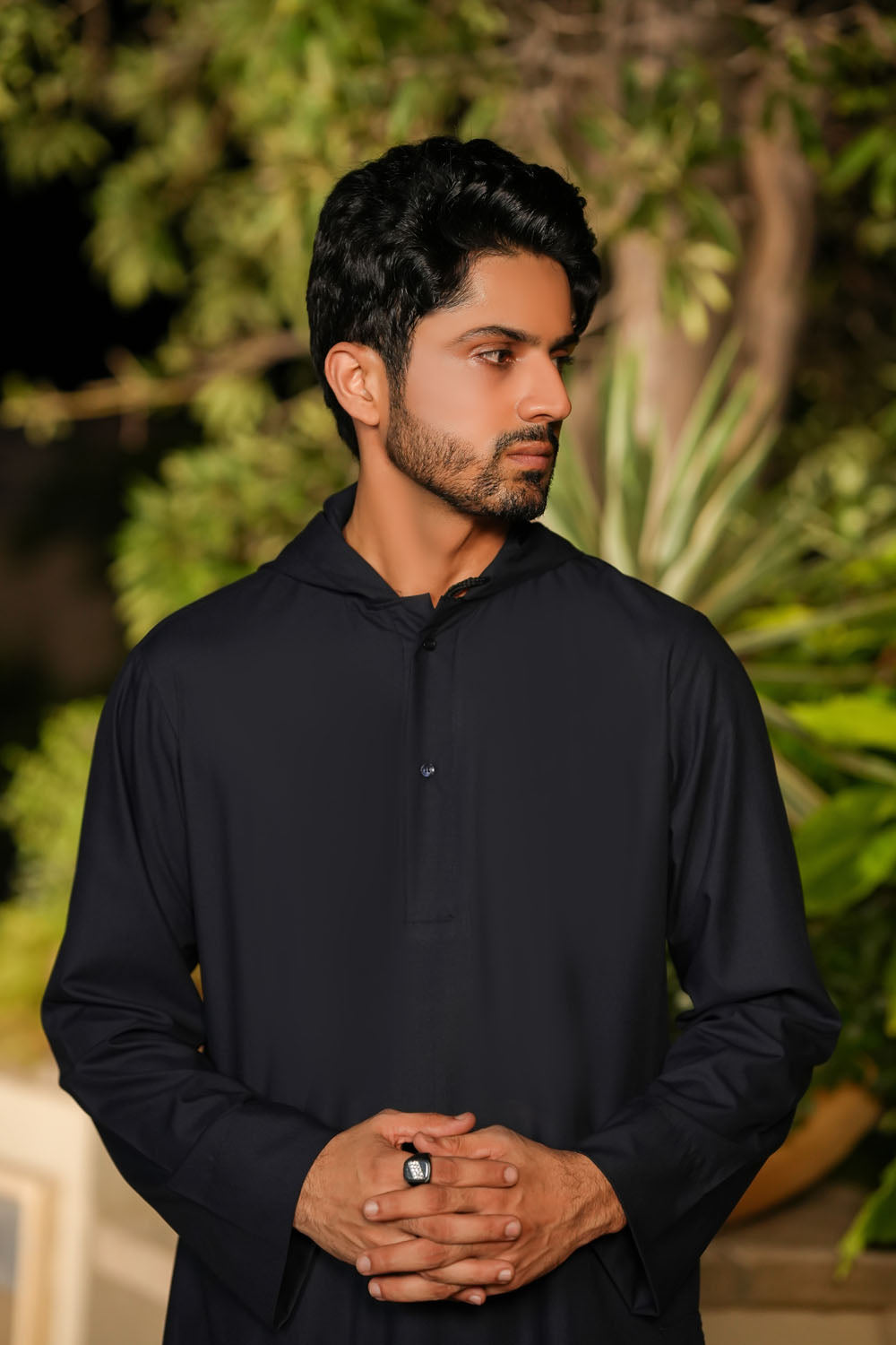 Navy Hoodie Jubbah | J022