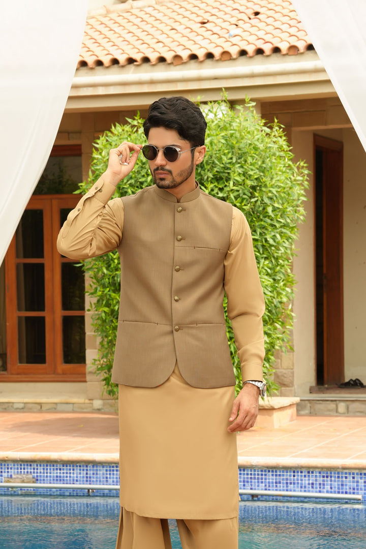 Camel Design Waist-Coat | P102