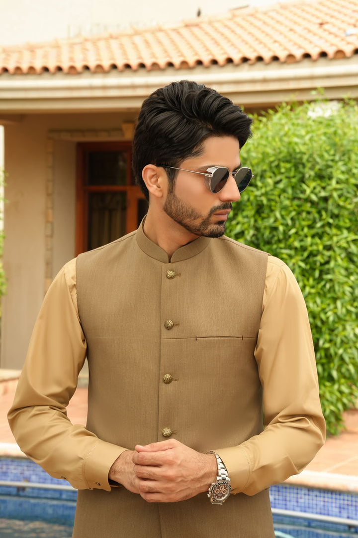 Camel Design Waist-Coat | P102