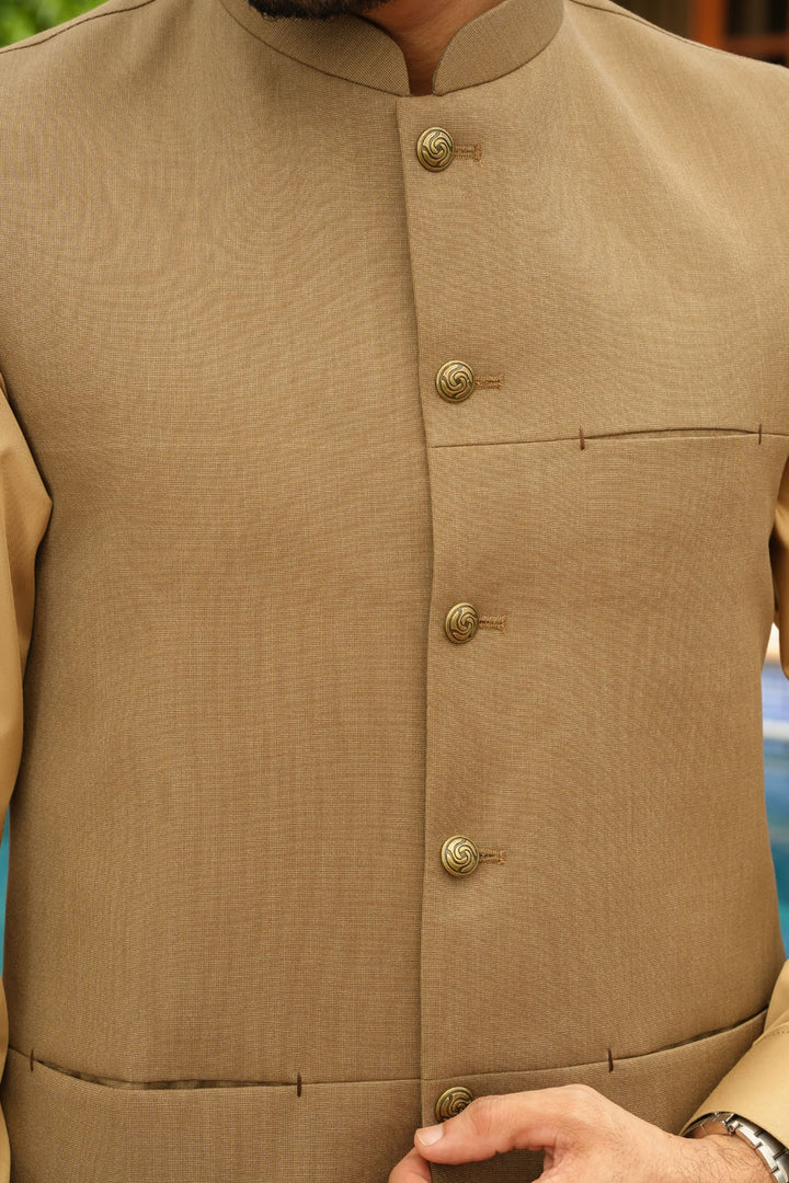 Camel Design Waist-Coat | P102
