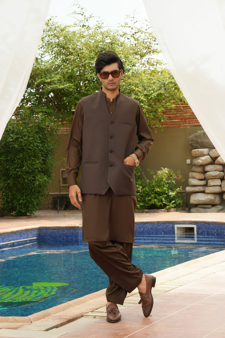 Brown Design Waist-Coat | P103