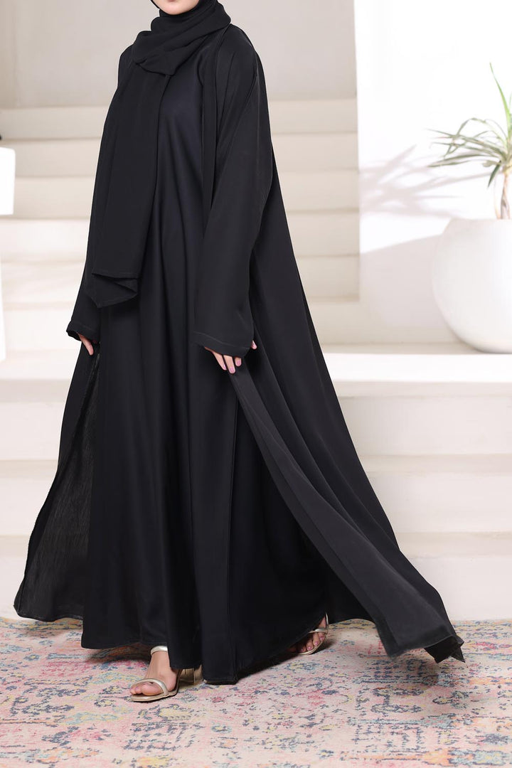 Black Front Open Gown