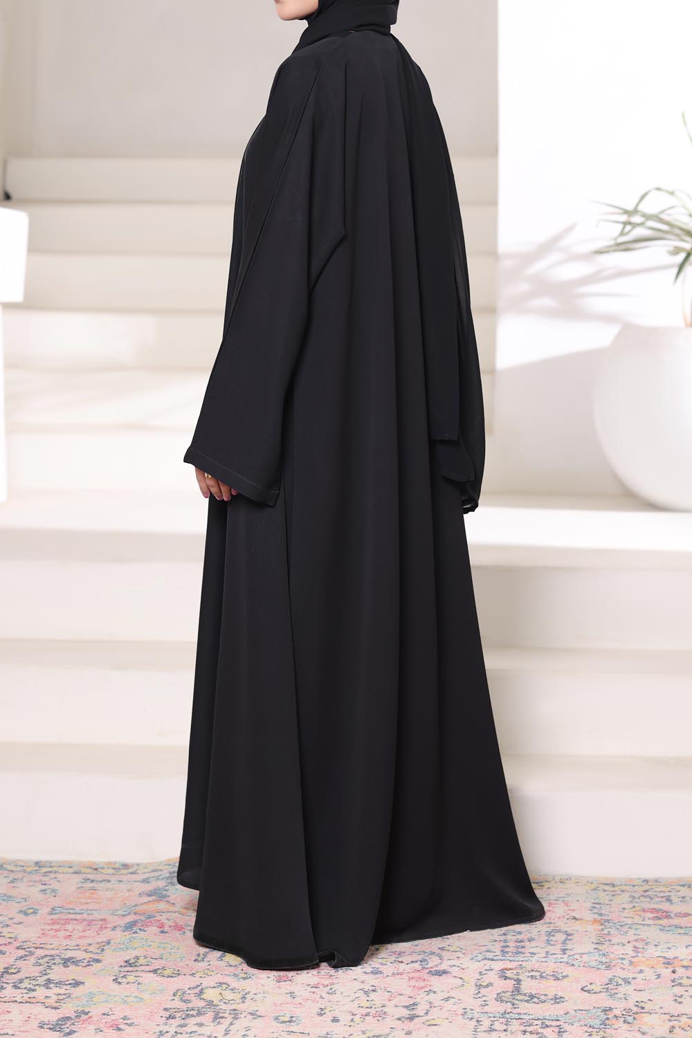 Black Front Open Gown