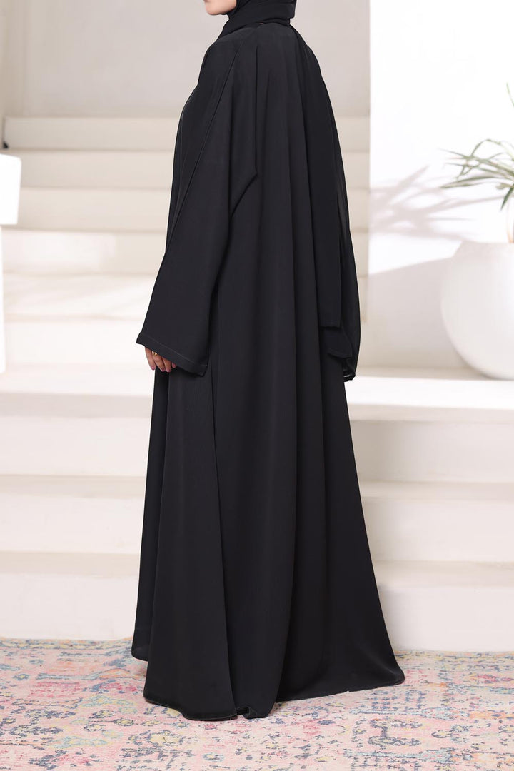 Black Front Open Gown