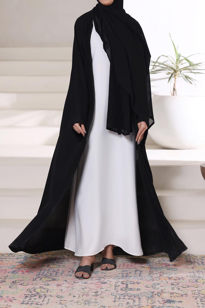 Black Front Open Gown