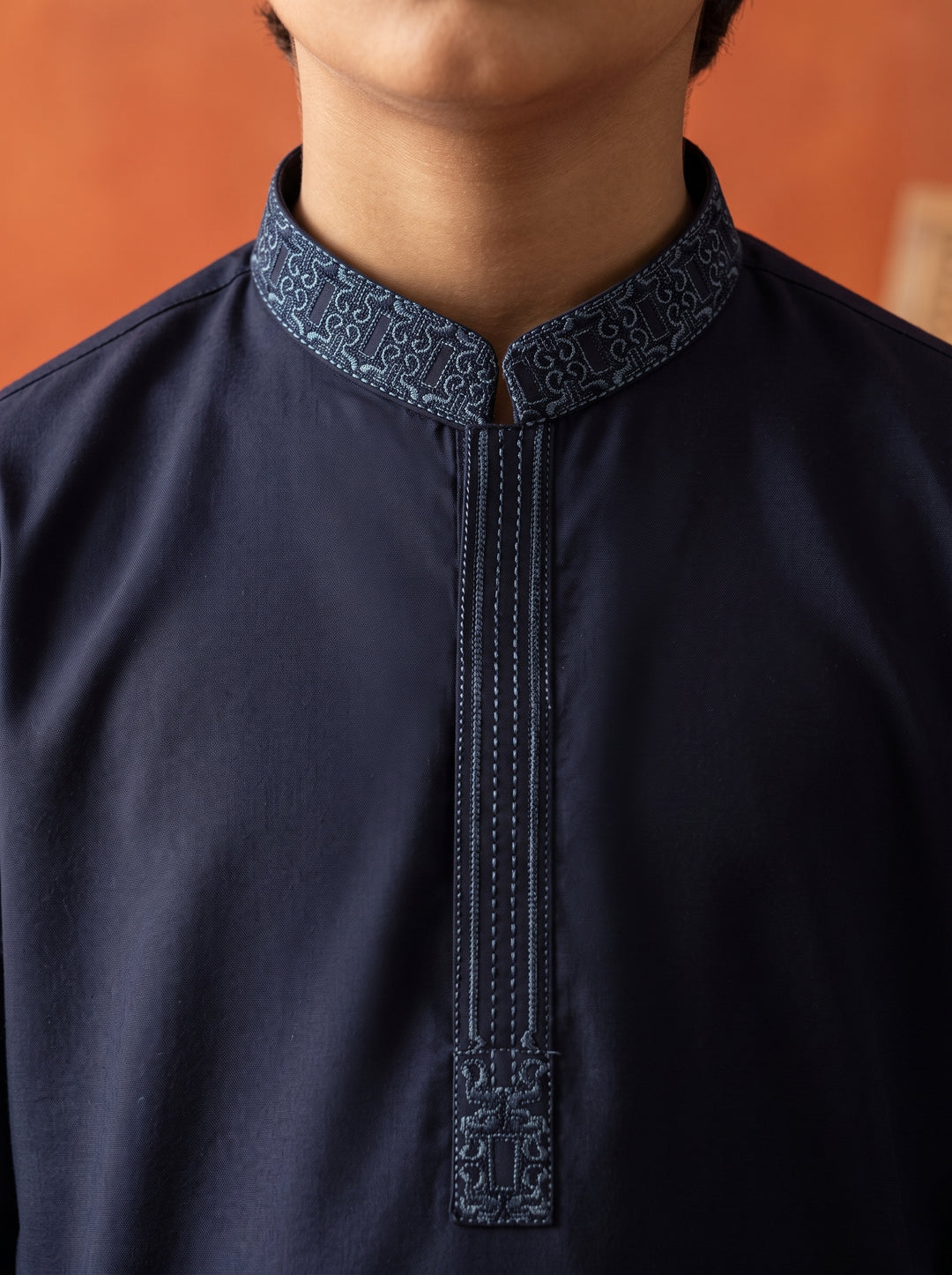 Embroidered Navy Kids Kurta Shalwar | KDS-45