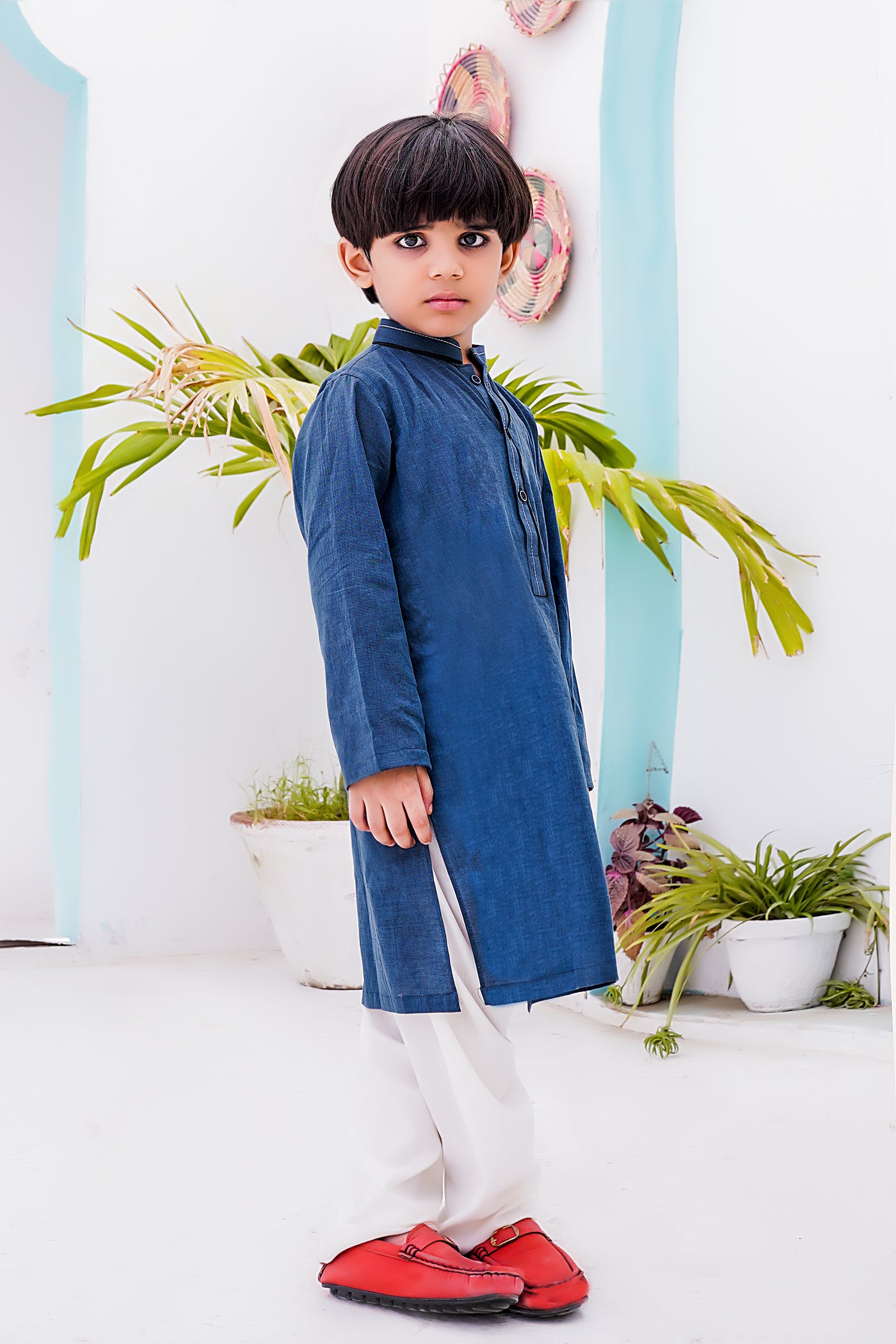 Turquoise Kids Kurta | ADKRS-11 - Al-Deebaj