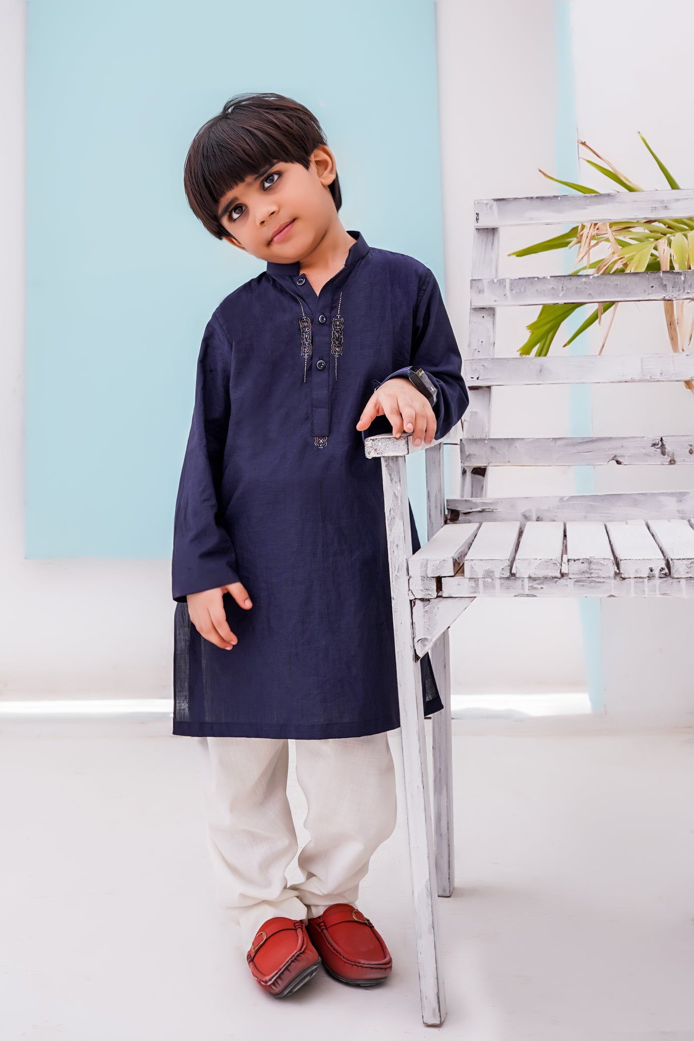 Navy Kids Kurta | ADKRS-17 - Al-Deebaj