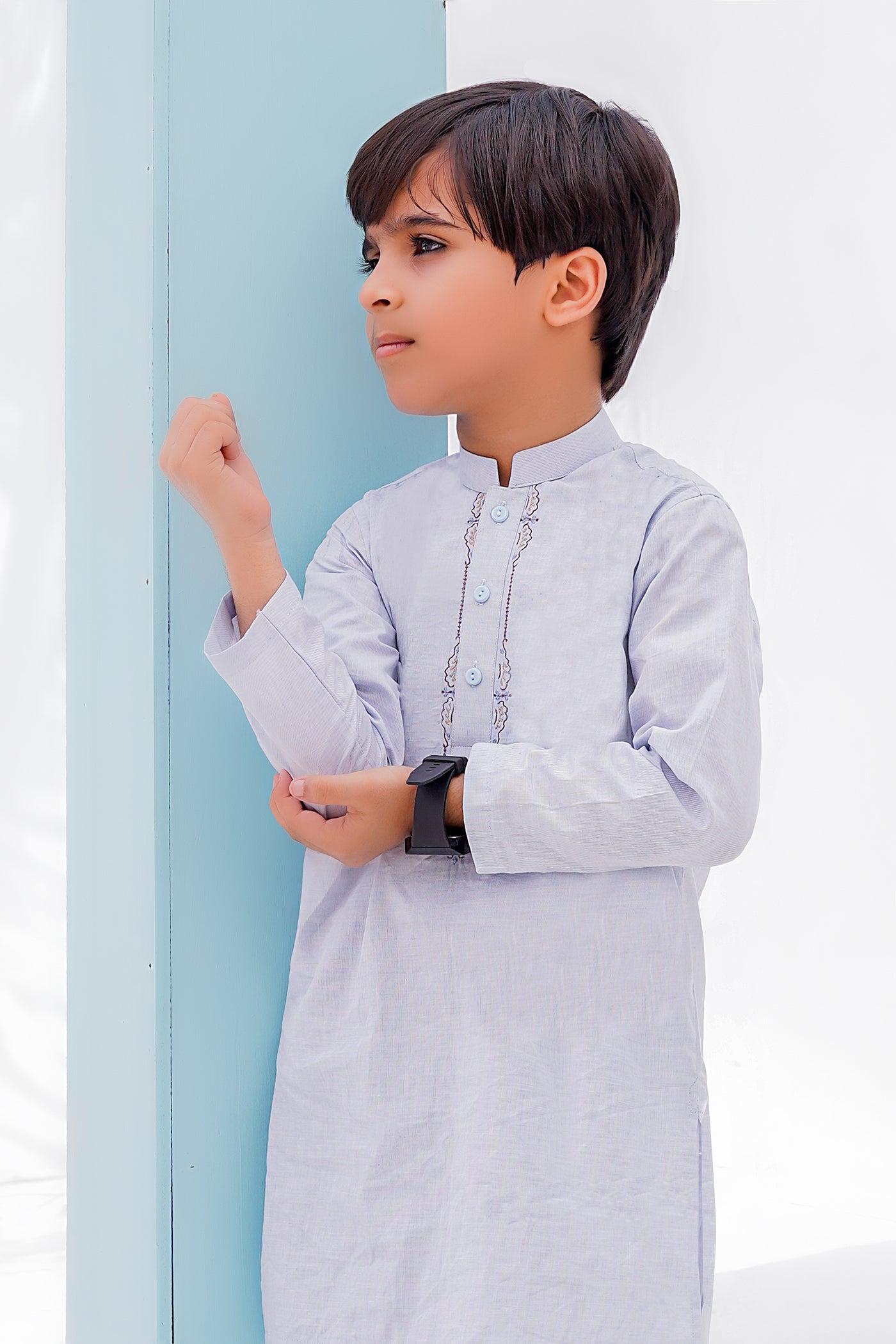 Sky Blue Kids Kurta Shalwar| ADKDS-13 - Al-Deebaj