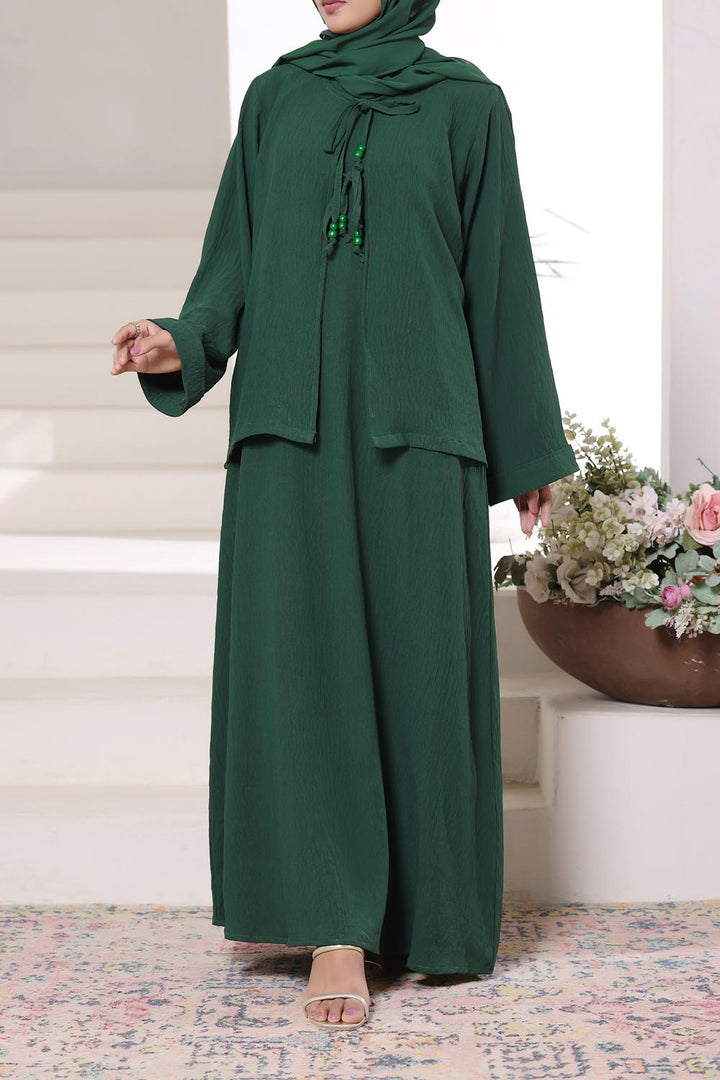 Dark Green 2PC Abaya