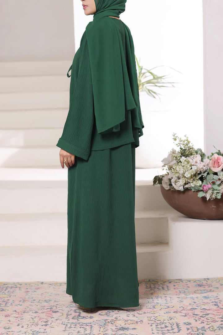 Dark Green 2PC Abaya