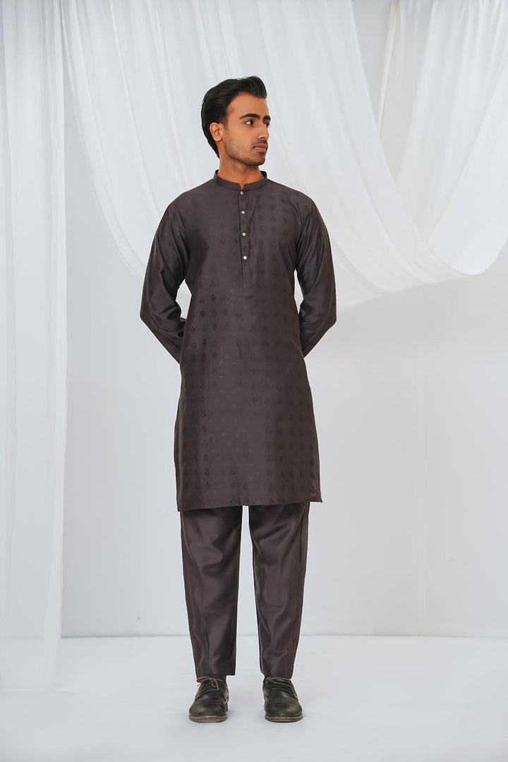 Grey Plain Kurta Pajama | KP-040