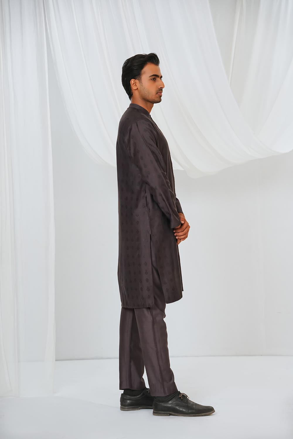 Grey Plain Kurta Pajama | KP-040