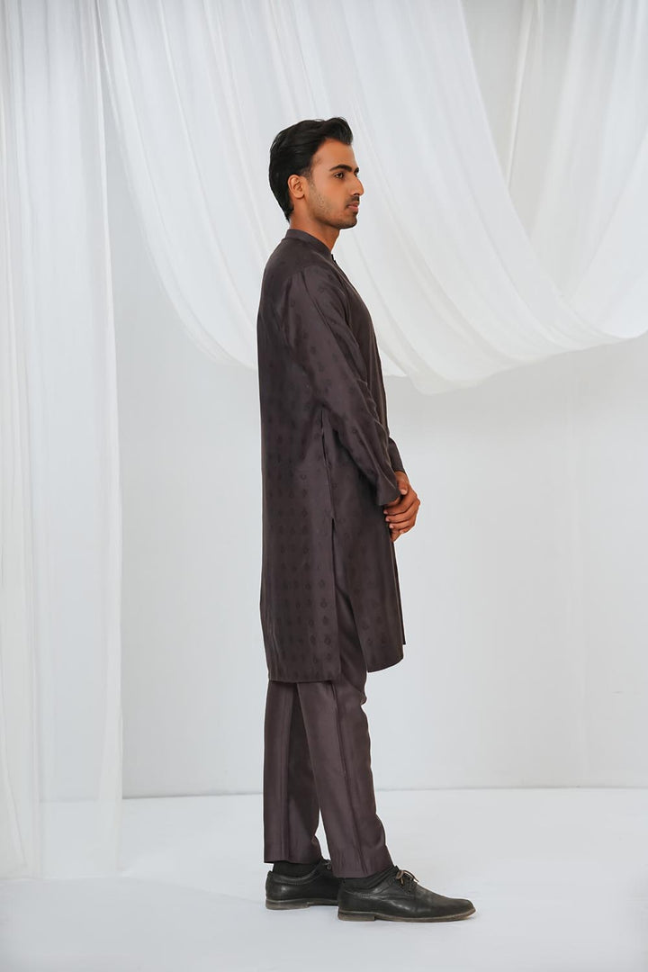 Grey Plain Kurta Pajama | KP-040