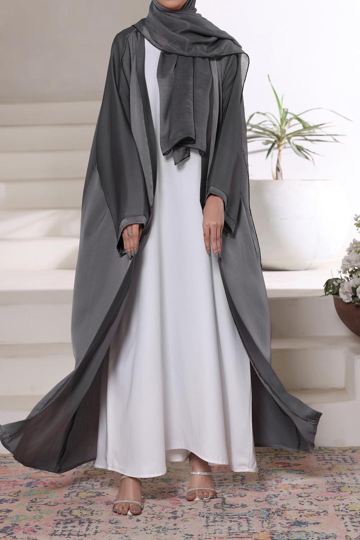 Grey Front Open Gown