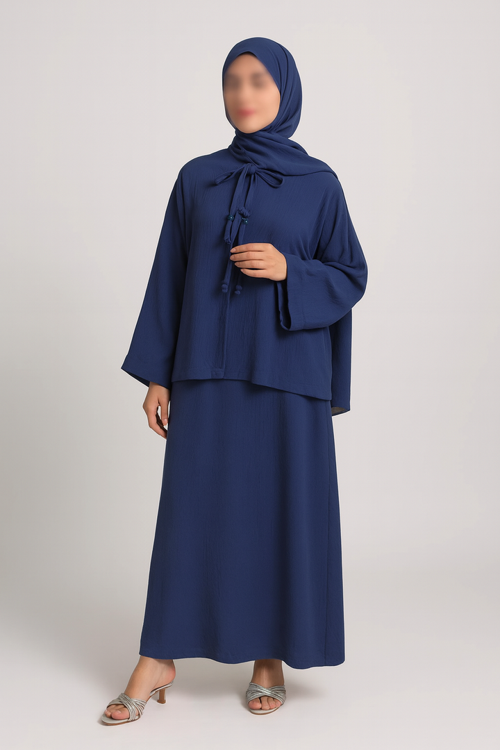 Royal Blue 2PC Abaya