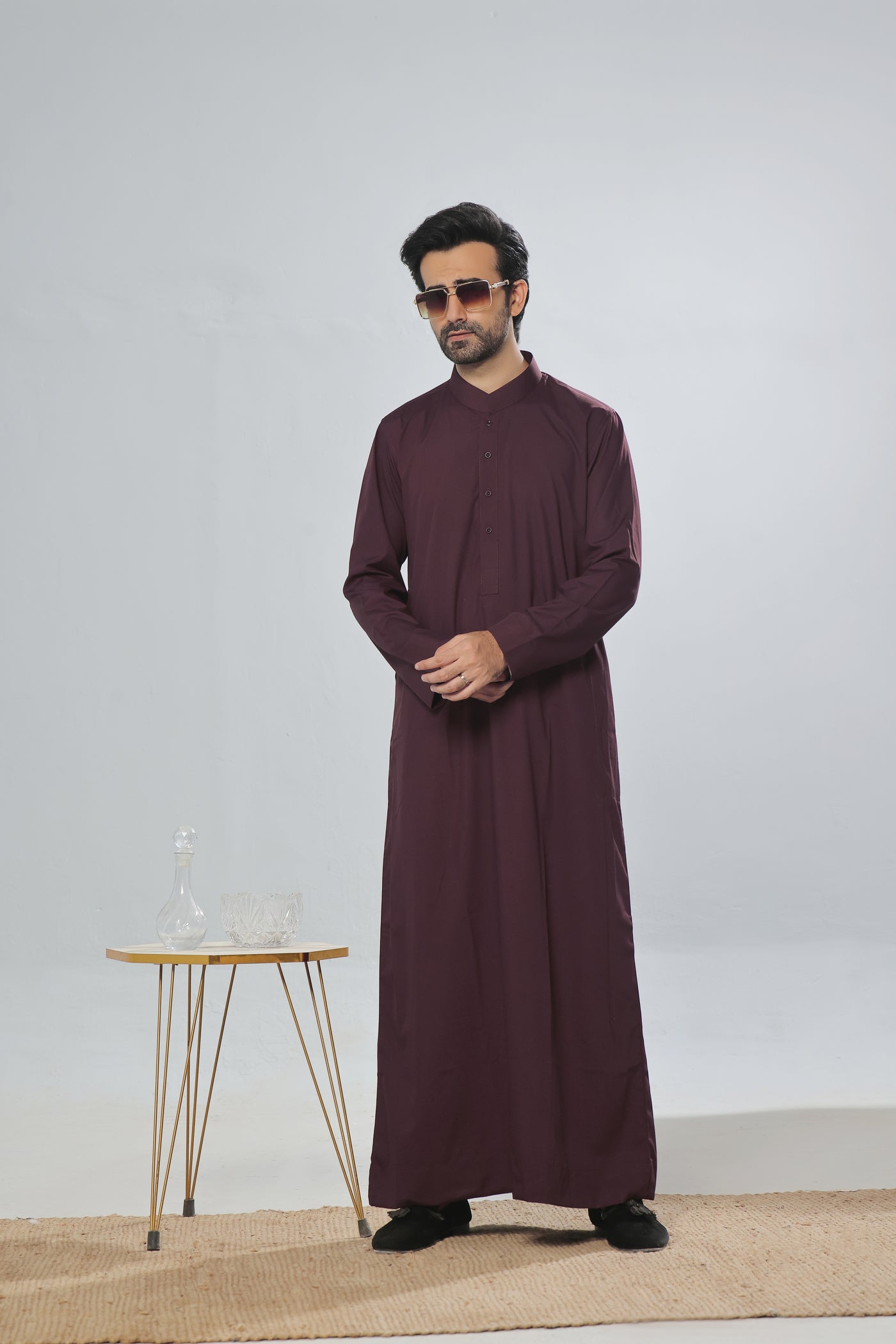 Maroon Plain Jubbah | J001