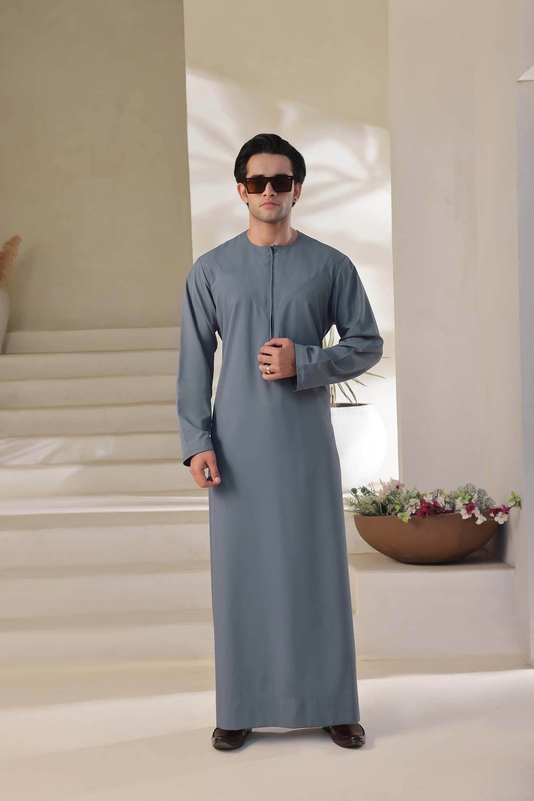 Greyish Emarati Jubbah | J009 - Al-Deebaj